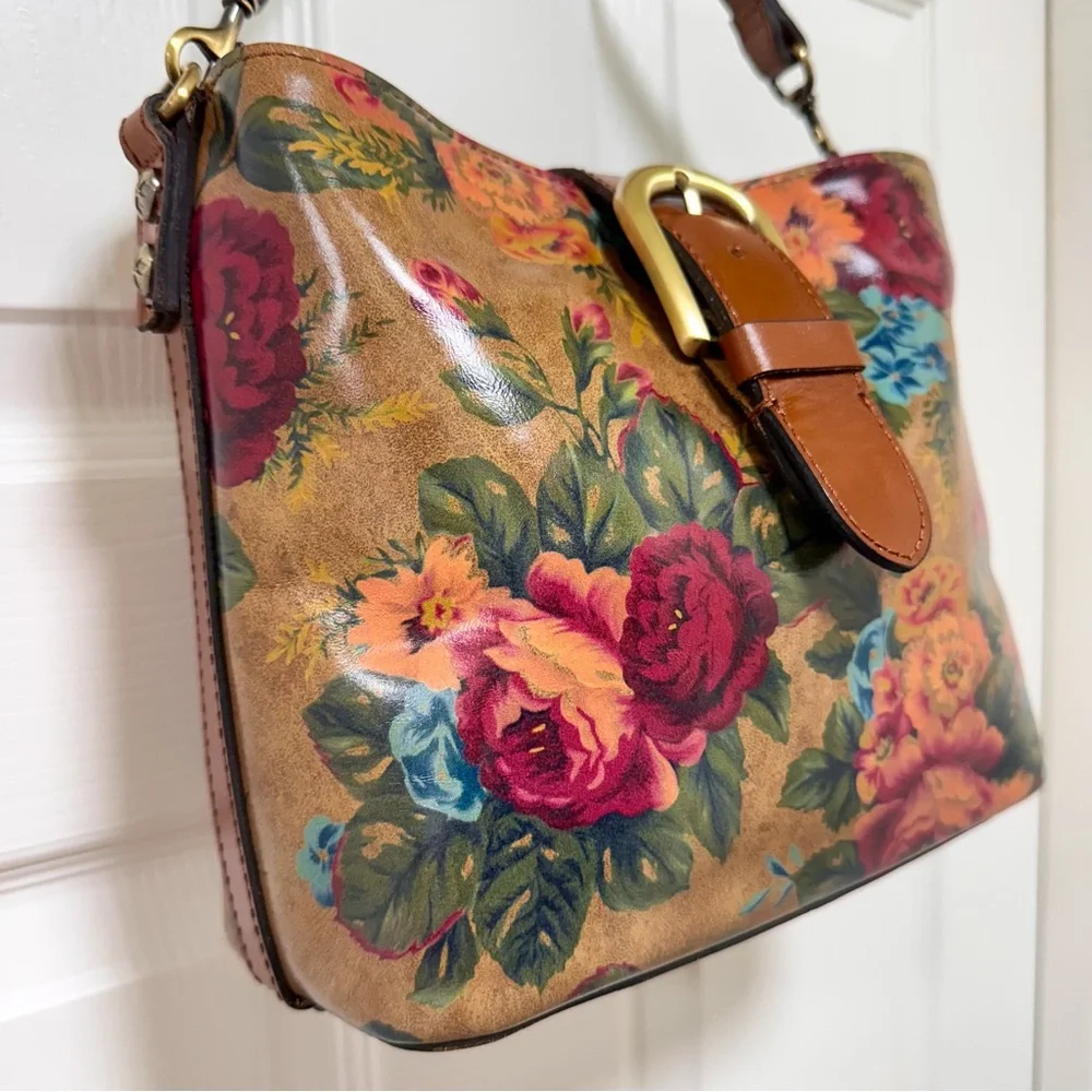 Patricia Nash Bucket Bag Vintage Leather Floral with Matching Wallet NWT - Picture 3 of 17